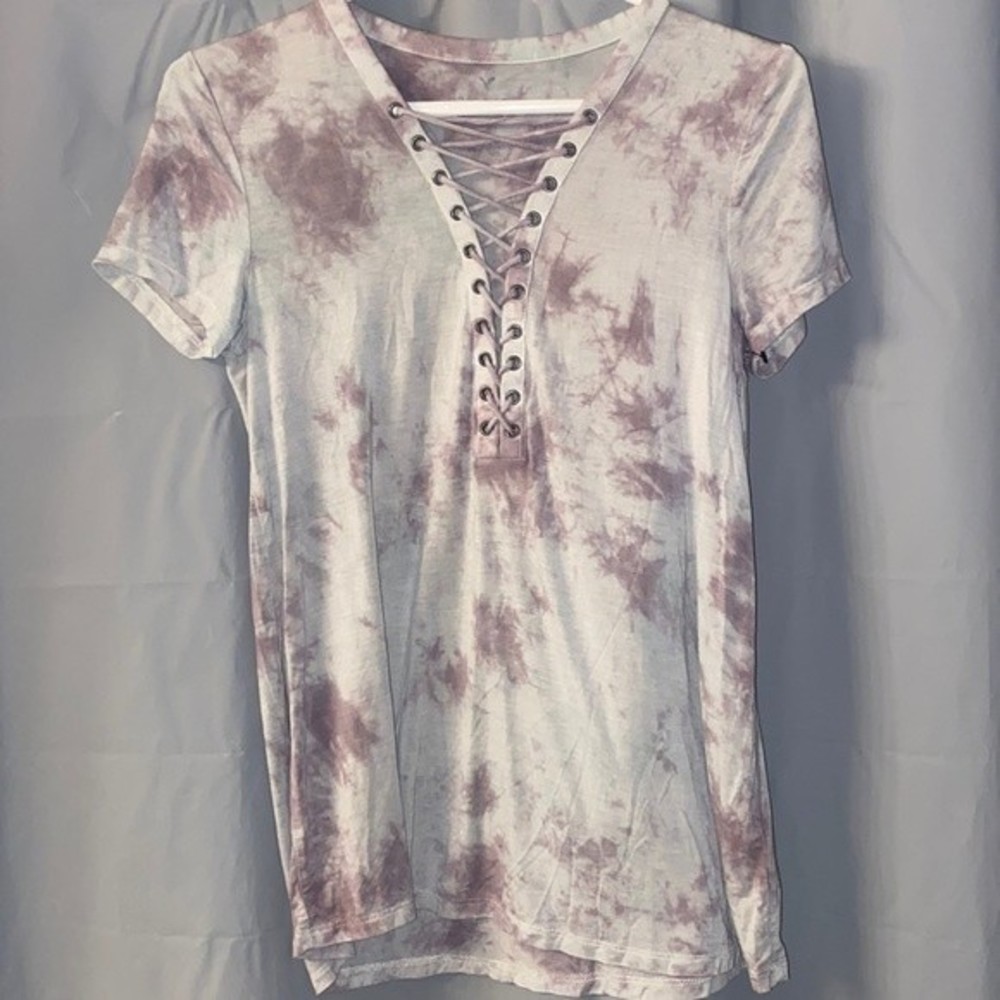 5/$20 American Eagle purple/grey tie dye Soft & Sexy Tshirt size S